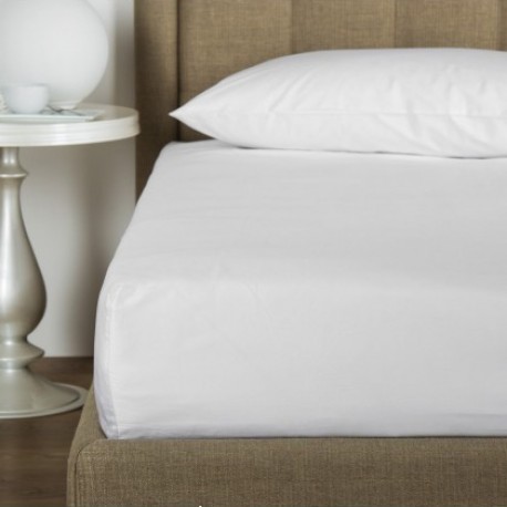 Drap blanc | 50% coton - 50% polyester