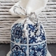 Embroidered Lavender Sachet - Azulejo